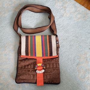 Multicolored Casual Messenger Style Purse